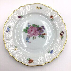 Hutschenreuther Gelb Bavarian China Dresden Floral Plate